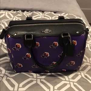 Purple Floral Coach Bag